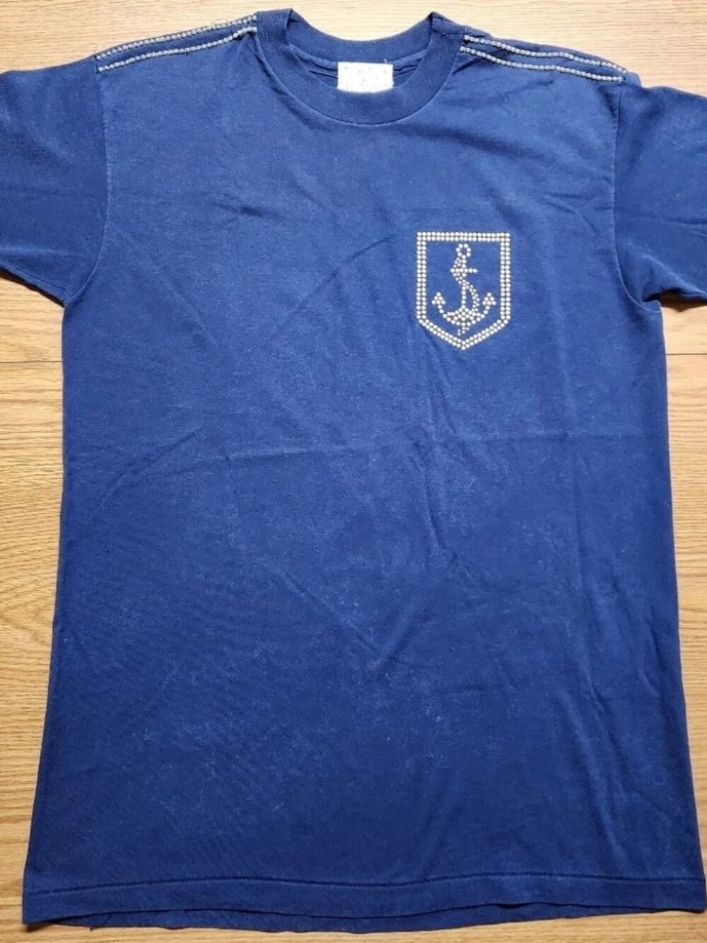 The Learsi Collection Womens Vintage Blue T Shirt Made In The USA Sz L